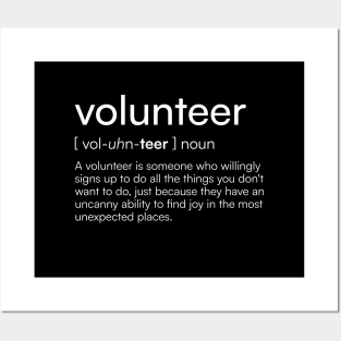 Volunteer Definition Posters and Art